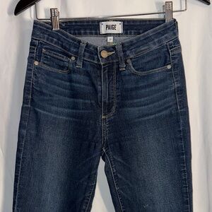 PAIGE Women's Dark Blue Skinny Jeans